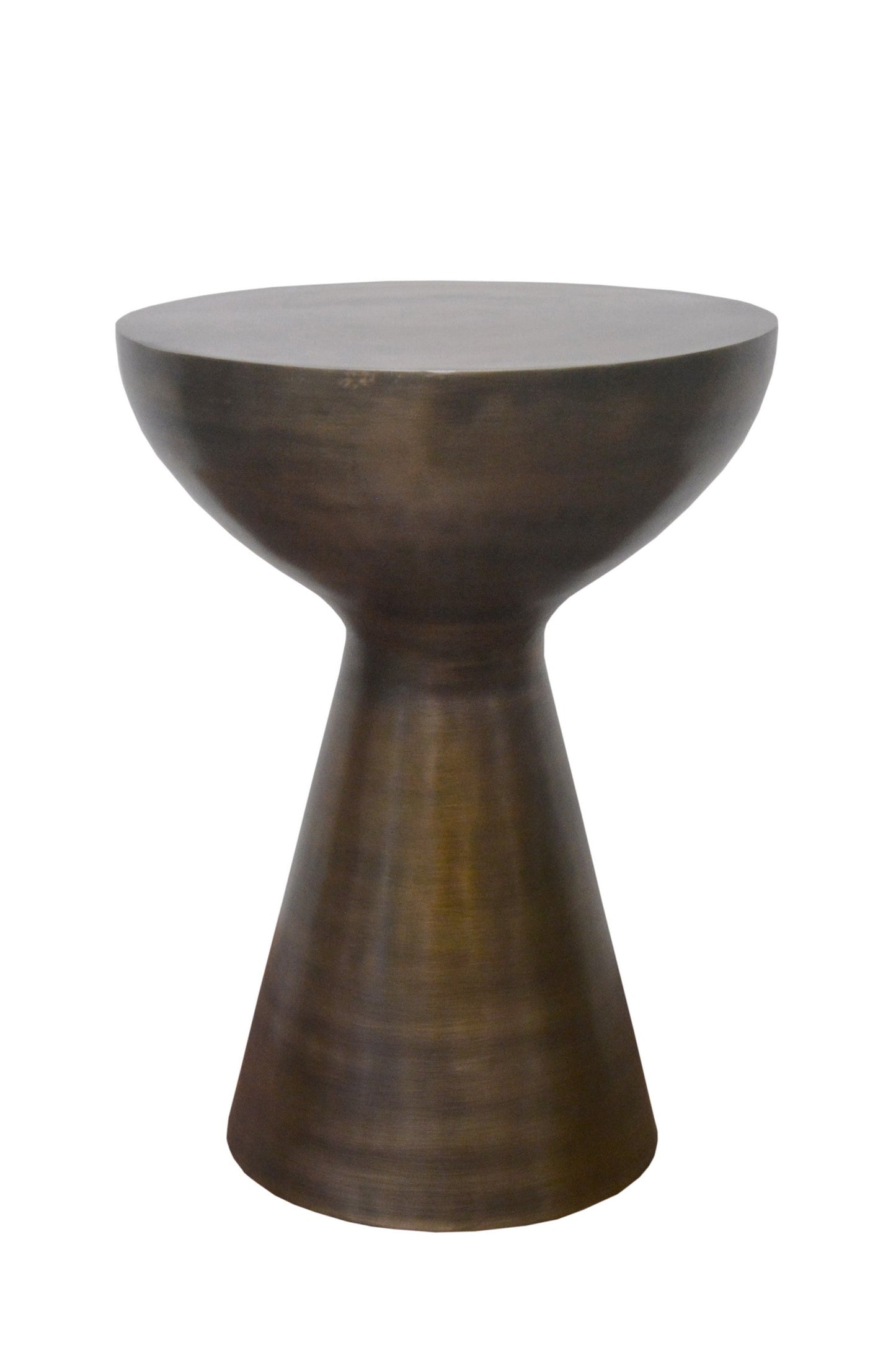 Table d'appoint Luna en laiton antique, fabriquée à la main 