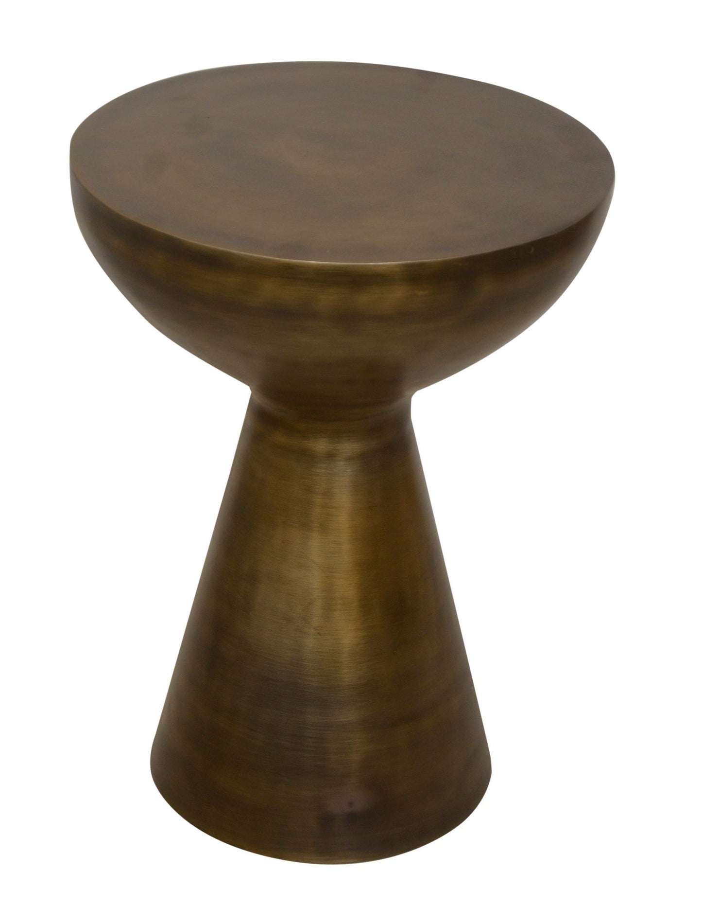 Table d'appoint Luna en laiton antique, fabriquée à la main 