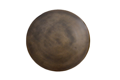 Table d'appoint Luna en laiton antique, fabriquée à la main 