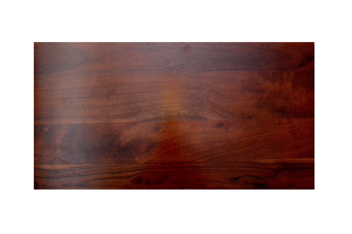 Table basse Romy C, bois d'acacia/cadre doré