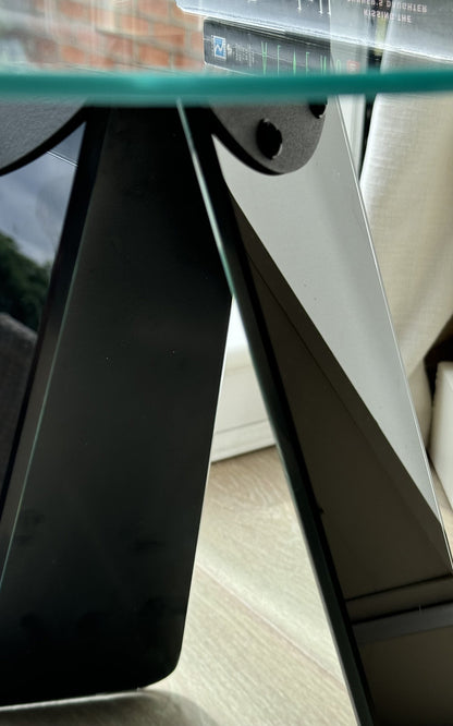 Table d'appoint ronde en verre Asti