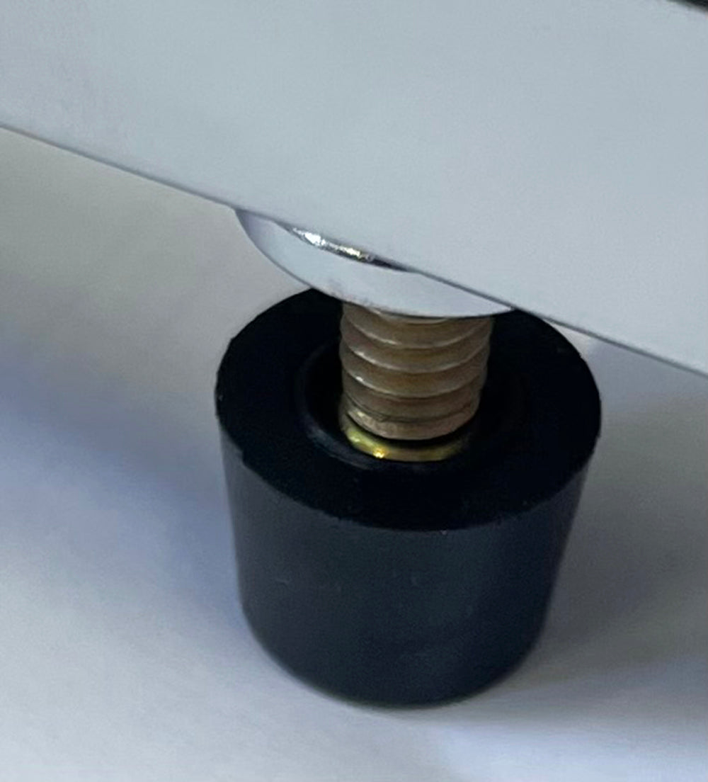 Table d'appoint Bellini en forme de C avec étagère - Blanche 