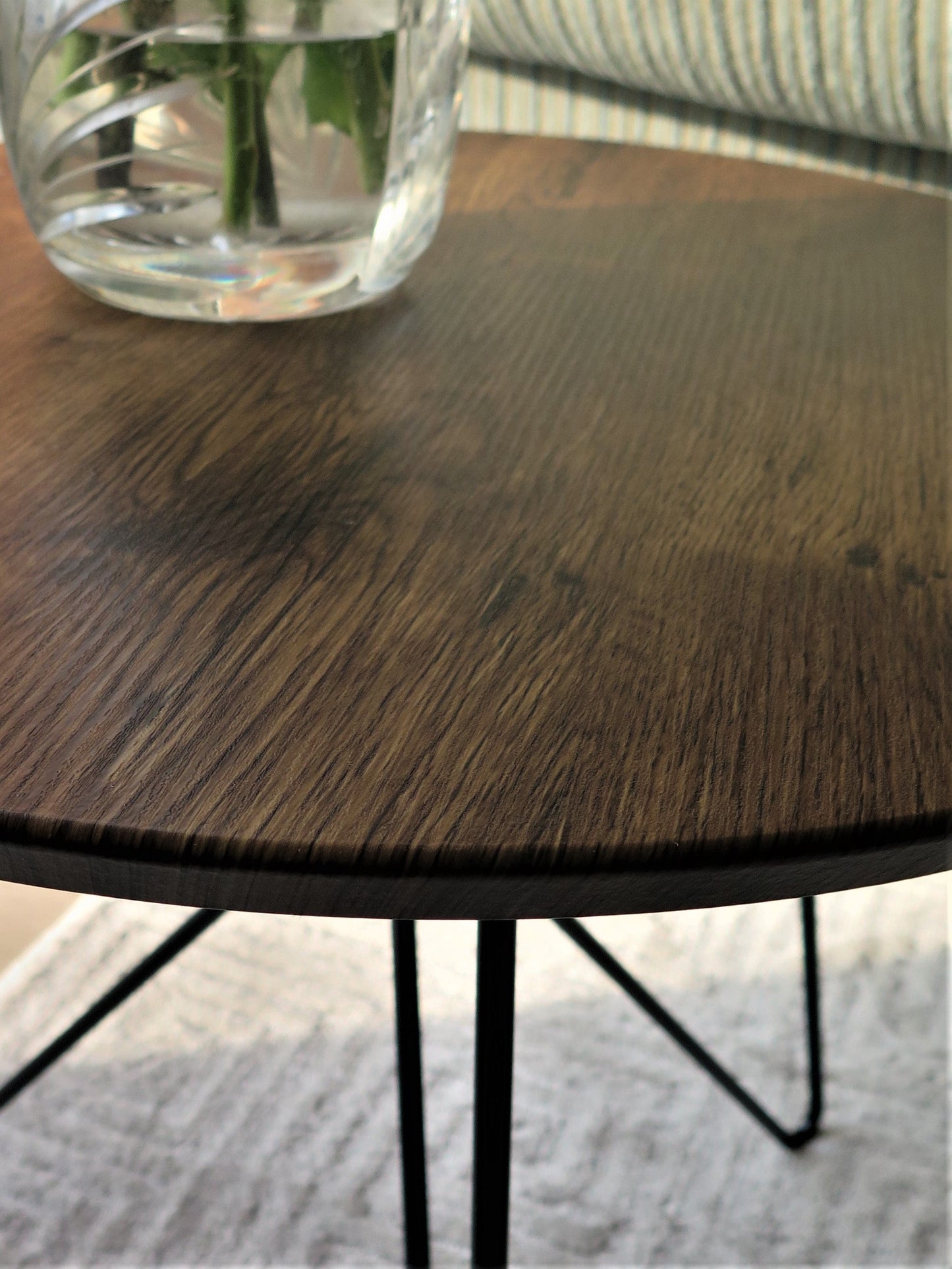 Ensemble de 2 tables gigognes rondes Alegro, en bois manufacturé finition vintage